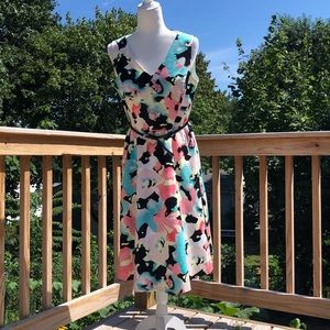 Black label by Evan Picone multicolor dress